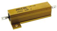 hs50-24r-j Arcol, 24Ω 50W Wire Wound Chassis Mount Resistor HS50 24R J ±5%