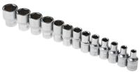 668-5789 RS PRO 14-Piece Metric 1/4 in Standard Socket Set with Ratchet, 6 point