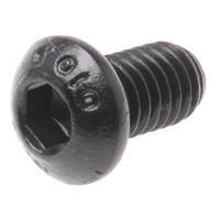 822-9111 RS PRO Black, Self-Colour Steel Hex Socket Button Screw, ISO 7380, M6 x 10mm