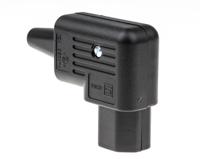 47840000 Schurter C15 Right Angle Cable Mount IEC Connector Socket, 15A, 250 V