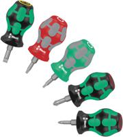 05008872001 Wera 335, 350 PH, 368 Phillips; Slotted; Square Stubby Screwdriver Set, 5-Piece