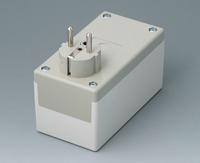 a9021665 OKW White ABS Plug Case, 120 x 65 x 65mm