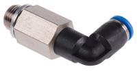 qsll-g18-4 Festo QS Series Elbow Threaded Adaptor, G 1/8 Male to Push In 4 mm, Threaded-to-Tube Connection Style, 186127