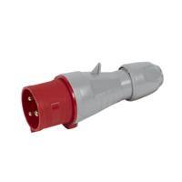 555237 Legrand, P 17 Tempra Pro IP44 Red 2P+E Industrial Power Plug, Rated At 32A, 415 V No