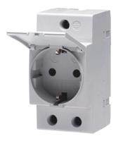 2csm211000r0721-m1175-c ABB Grey 1 Gang Plug Socket, 16A, Type F - German Schuko, Indoor Use