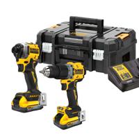 dck2050h2t-gb DeWALT DCK2050H2T-GB, 18V Cordless Drill Power Tool Kit - Compact Impact Drill Kit, Type G - British 3-Pin