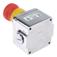 231002 IDEM ES Series Twist Release Emergency Stop Push Button, Surface Mount, 2NC + 1NO, IP69K