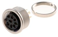 0304-08 Lumberg 8 Pole Din Socket, DIN EN 60529, 60 V ac IP68, Female, Panel Mount
