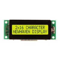 nhd-02161z-fsy-ybw-c NEWHAVEN DISPLAY INTERNATIONAL NHD-02161Z-FSY-YBW-C NHD-02161Z Alphanumeric LCD Alphanumeric Display, Yellow-Green on