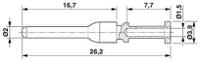 1621579 Phoenix Contact Male Crimp Circular Connector Contact, Contact Size 2mm, Wire Size 0.25 → 1 mm²