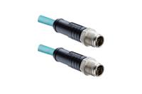 msxs08ml-sxsml-sx001 Amphenol Industrial Male 8 way M12 to Male 8 way M12 Connector Cable, 1000 mm
