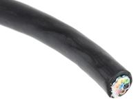 45466-bk005 Alpha Wire Xtra-Guard 4 Performance Cable Control Cable, 6 Cores, 0.56 mm² 20 AWG, Screened, 30 m, Black Thermoplastic
