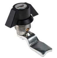 146-1798 RS PRO Black Cabinet Lock, 28.5mm Panel-to-Tongue, 22.2 x 20.2mm Cutout, Key Unlock