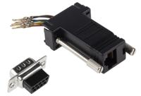 818-693 RS PRO D Sub Adapter Male 9 Way D-Sub to Female RJ45