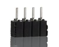 ces-104-01-t-s Samtec CES Series Straight Through Hole Mount PCB Socket, 4-Contact, 1-Row, 2.54mm Pitch, Solder Termination