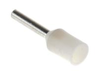 458-752 RS PRO Insulated Crimp Bootlace Ferrule, 8mm Pin Length, 1.2mm Pin Diameter, 0.75mm² Wire Size, White