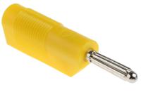 930729103 Hirschmann Test & Measurement Yellow Male Banana Plug, 4 mm Connector, Screw Termination, 30A, 60V dc, Nickel Plating