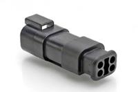 at04-4p-sr01blk Amphenol Industrial, AT Automotive Connector Socket Black Cable Mount 4 Way, Crimp Termination AT04-4P-SR01BLK