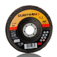 7100105851 3M Cubitron II Aluminium Oxide Flap Disc, 125mm, 60+ Grade, 254μm Grit, 80 in pack