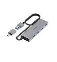 00200138 Hama 4 Port USB 3.2 USB A, USB C USB C Hub, USB Powered, 9.8 x 1.2 x 3.2cm
