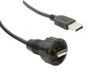 pxp0020a1m00a Bulgin USB 2.0, Male USB A to Male USB A, 1m