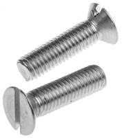 914-1737 RS PRO Slot M8 Countersunk A2 304 Stainless Steel Machine Screws DIN 963 x 30.0mm