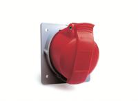2cma170021r1000 Amphenol Industrial, 2CMA1 IP44 Red Panel Mount 3P+N+E Angled Industrial Power Socket, Rated At 16A, 415 V