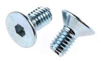 483-9789 RS PRO Bright Zinc Plated Steel Hex Socket Countersunk Screw, DIN 7991, M4 x 8mm