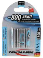 5035042 Ansmann MaxE NiMH Rechargeable AAA Battery, 800mAh, 1.2V