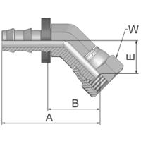 36c82-15-8b Parker Hydraulic Swivel 1/2 in Hose to M22 Female, 36C82-15-8B