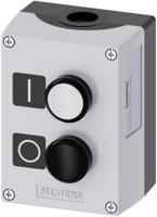 3su1802-0ac00-2ab1 Siemens Enclosed Push Button - SPDT, Plastic, Black, White, IP66, IP67, IP69