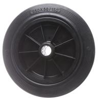 pvr250-25lm58 Tente Black Rubber Ageing Resistant Trolley Wheel, 250kg