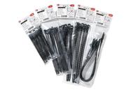 115-11270-softfix-m-tpu-bk HellermannTyton Cable Tie, Releasable, 260mm x 11 mm, Black TPU, Pk-8