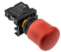 216515-m22-pvk01 Eaton RMQ Titan M22 Series Pull Release Emergency Stop Push Button, Panel Mount, 22mm Cutout, 1NC, IP66, IP67, IP69K