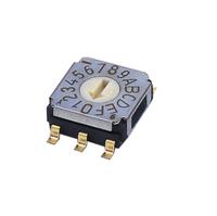 sa-7050tb Nidec Components SA-7000, 16 Position, Hexadecimal Rotary Switch, 100 mA, Gull Wing