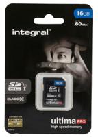 insdh16g10-80u1 Integral Memory 16 GB SDHC SD Card, Class 10, UHS-1 U1