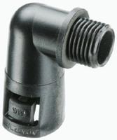 7tca296000r0807-al28m25c90bl Adaptaflex 90° Elbow, Conduit Fitting, 28mm Nominal Size, M25, Nylon 66, Black IP66 rating