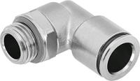 npqh-l-g18-q4-p10 Festo NPQH Series Elbow Threaded Adaptor, G 1/8 Male to Push In 4 mm, Threaded-to-Tube Connection Style, 578280