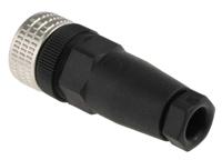 xzcc12fdm50b Telemecanique Sensors Circular Connector, 5 Contacts, Cable Mount, M12 Connector, Socket, Female, IP67, XZCC Series