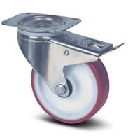 8377-uad-12532-p62-rouge Tente Braked Swivel Castor Wheel, 200kg Capacity, 125mm Wheel