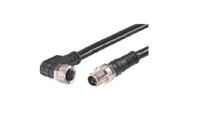 1200878366 Brad from Molex Female 4 way Threaded to Male 4 way M8 Sensor Actuator Cable, 2 m