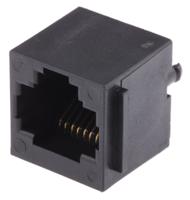 90598-001lf Amphenol Communications Solutions MOD JACK Series Female RJ45 Connector, Through Hole, Cat3 Straight 8P8C -Way