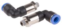 916-0788 RS PRO Elbow Threaded Adaptor, R 1/8 Male to Push In 10 mm, Threaded-to-Tube Connection Style