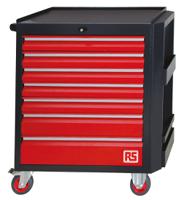 833-5903 RS PRO 7 Drawer Steel Wheeled Tool Chest