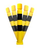 204-1814 RS PRO Black, Yellow Shape Memory Industrial Post 80mm 80mm