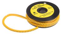 812-0815 RS PRO Slide On Cable Markers, Black on Yellow, Pre-printed "3", 3 → 4.2mm Cable