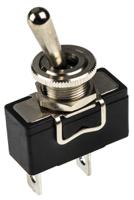 x12cp APEM Toggle Switch, Panel Mount, (On)-Off, SPST, Tab Terminal