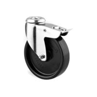 1477poo075p30-11 Tente Braked Swivel Castor Wheel, 40kg Capacity, 75mm Wheel