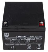 537-5501 RS PRO 12V T12 Sealed Lead Acid Battery, 24Ah