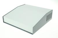 500-0930 Hammond 500 Series Grey Aluminium, Steel Desktop Enclosure, Sloped Front, 180 x 180 x 58mm